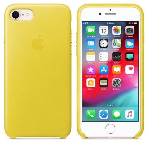 APPLE Custodia in pelle per iPhone 8 / 7 - Giallo sole APPLE Custodia in pelle per iPhone 8 / 7 - Giallo sole